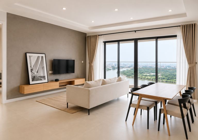 Floating Timber Console